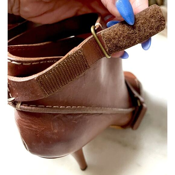 Givenchy Bootie Boot Cognac 39.5 heel ankle strap leather - Picture 10 of 13